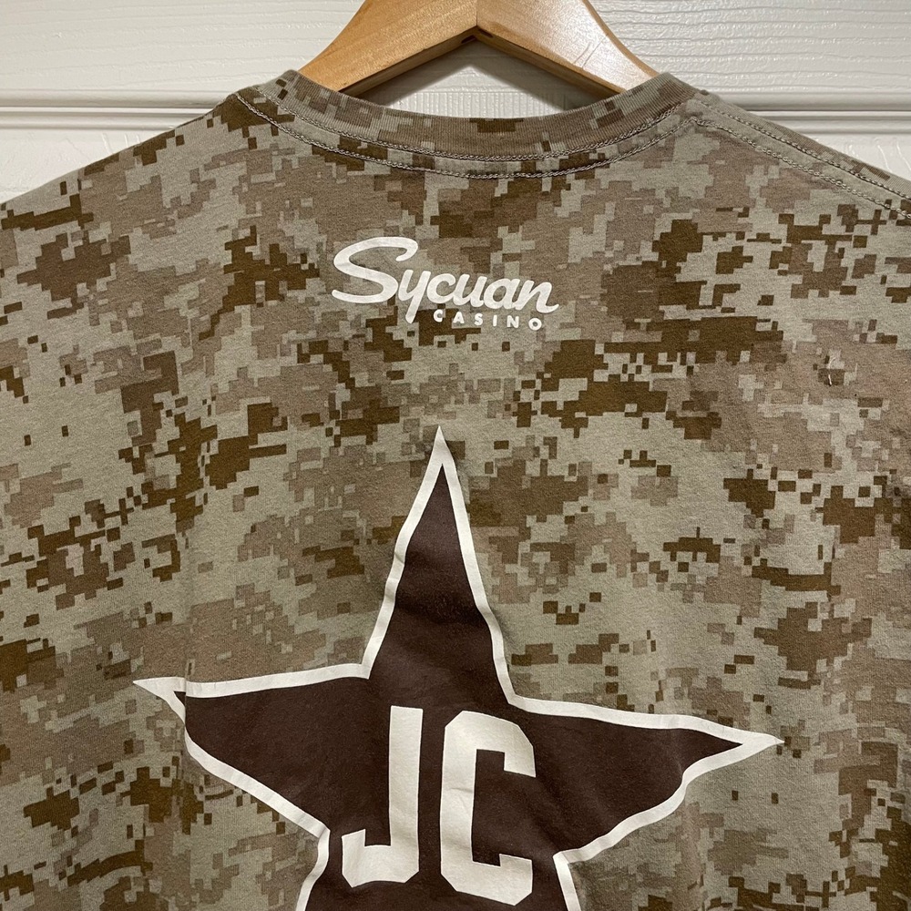 San Diego Padres Men's T-Shirt L Brown Camo Cotton Blend Joe Carter Sycuan SG - Picture 4 of 6